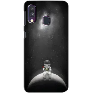 Силиконовый Чехол с принтом "Космонавты" на Samsung Galaxy A40 2019 (A405F) (Космонавт романтик)