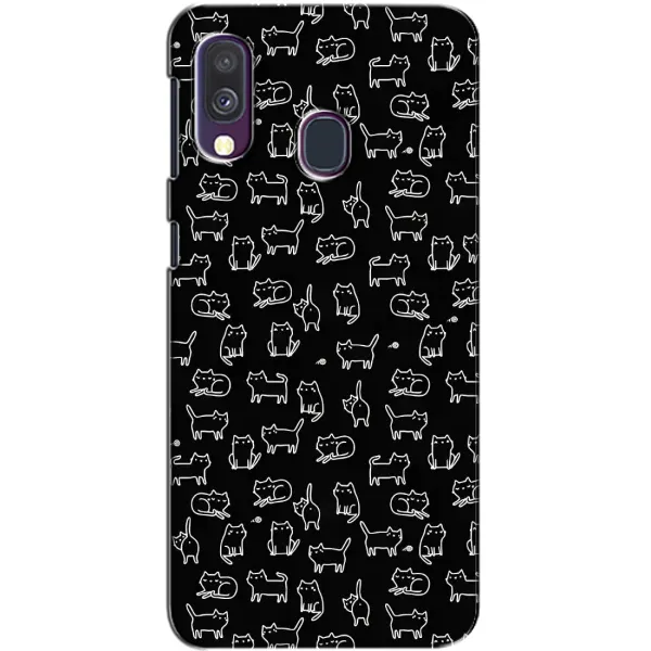 Чехол с рисунком «Котики на черном» для Samsung Galaxy A40 2019 (A405F) Чехол с рисунком «Котики на черном» для Samsung Galaxy A40 2019 (A405F)