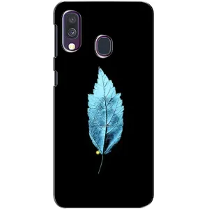 Чехол с картинками на черном фоне для Samsung Galaxy A40 2019 (A405F) (Листочек)