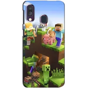 Чехлы для Samsung Galaxy A40 2019 (A405F) (Персонажи Майн Крафт) (Майн-крафт)
