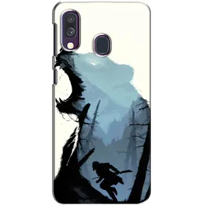 Силіконовий бампер з картинкою звірів для Samsung Galaxy A40 2019 (A405F) (Ведмідь та ліс)