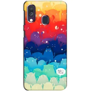 Силіконовий чохол з котиком для Samsung Galaxy A40 2019 (A405F) (Mew)