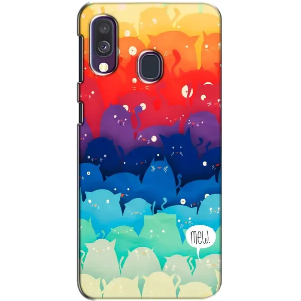 Чехол с рисунком «Mew» для Samsung Galaxy A40 2019 (A405F)