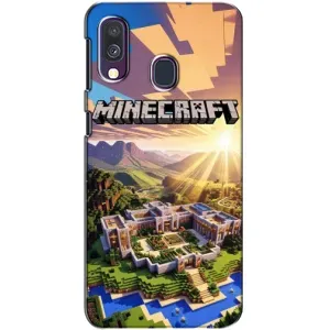 Чехол майнкрафт для Samsung Galaxy A40 2019 (A405F) (MINECRAFT)