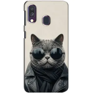 Чехол на тематику: Коты для Samsung Galaxy A40 2019 (A405F) (Модный кот)