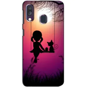 Дівчачий Чохол для Samsung Galaxy A40 2019 (A405F) (На гойдалці)
