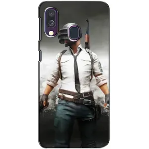 Силиконовый чехол с картинкой "Герой Pubg" на Samsung Galaxy A40 2019 (A405F) (Пабг)