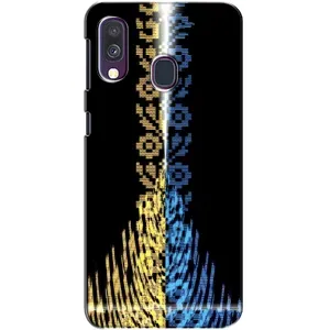 Силиконовый Чехол на Samsung Galaxy A40 2019 (A405F) (Патриотическая вышиванка)