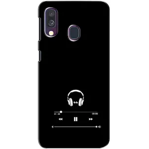 Чехол с картинками на черном фоне для Samsung Galaxy A40 2019 (A405F) (Плеер)
