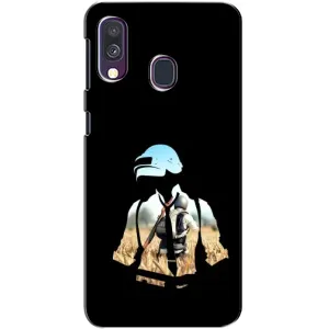 Силиконовый чехол с картинкой "Герой Pubg" на Samsung Galaxy A40 2019 (A405F) (Пубг мен)