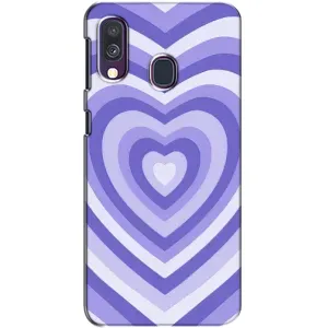 Чехлы с тематикой "Маленькие Сердечки" на Samsung Galaxy A40 2019 (A405F) (Сердце фиолет)