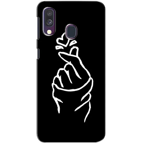Чехол с рисунком «Сердце на черном» для Samsung Galaxy A40 2019 (A405F) Чехол с рисунком «Сердце на черном» для Samsung Galaxy A40 2019 (A405F)