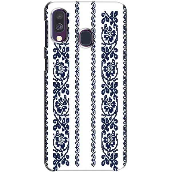 Чехол с рисунком «Синяя вышиванка» для Samsung Galaxy A40 2019 (A405F) Чехол с рисунком «Синяя вышиванка» для Samsung Galaxy A40 2019 (A405F)