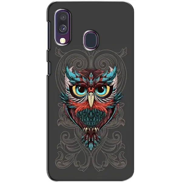 Чехол с рисунком «Сова на сером» для Samsung Galaxy A40 2019 (A405F)