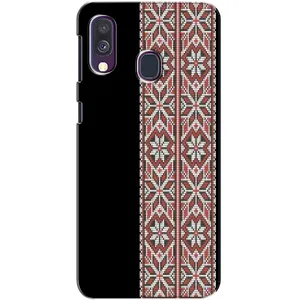 Силиконовый Чехол на Samsung Galaxy A40 2019 (A405F) с картинкой Вышиванки (Стильная вишиванка)