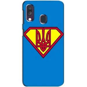 Чохол з картинкою (Патріотичний ГЕРБ) на Samsung Galaxy A40 2019 (A405F) (Герб - супер герой)