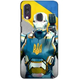 Силиконовый Чехол на Samsung Galaxy A40 2019 (A405F) (Я-Украина) (Украинский робокоп)