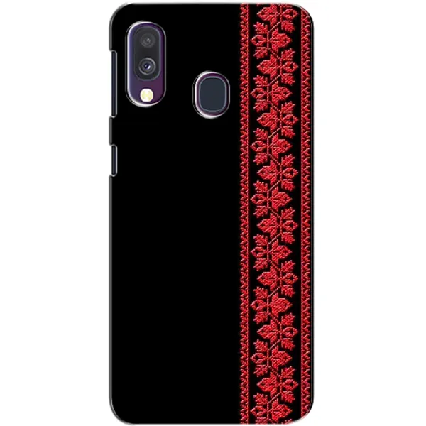 Чехол с рисунком «Вышиванка на черном» для Samsung Galaxy A40 2019 (A405F) Чехол с рисунком «Вышиванка на черном» для Samsung Galaxy A40 2019 (A405F)