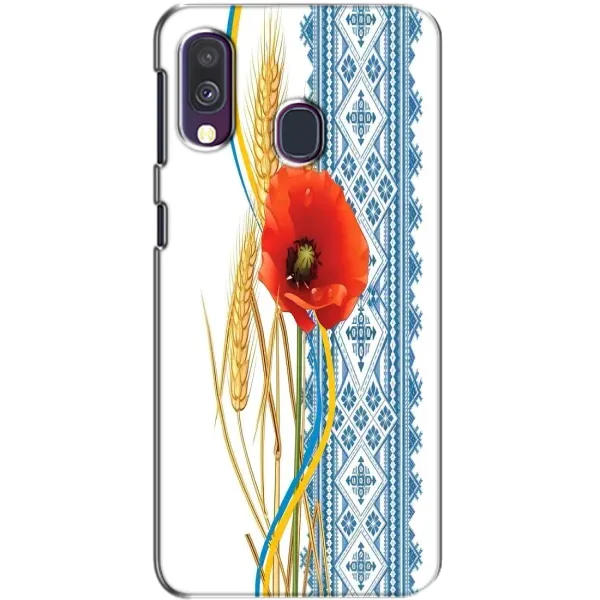 Чехол с рисунком «Вышиванка с цветком» для Samsung Galaxy A40 2019 (A405F) Чехол с рисунком «Вышиванка с цветком» для Samsung Galaxy A40 2019 (A405F)