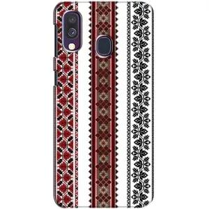 Силиконовый Чехол на Samsung Galaxy A40 2019 (A405F) с картинкой Вышиванки (Вышиваночки)