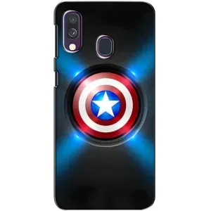 Чехол с Щитом Капитана Америки на Samsung Galaxy A40 2019 (A405F) (Яркий Щит Капитана)