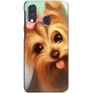Чехол (ТПУ) Милые собачки для Samsung Galaxy A40 2019 (A405F) (Йоршенский терьер)
