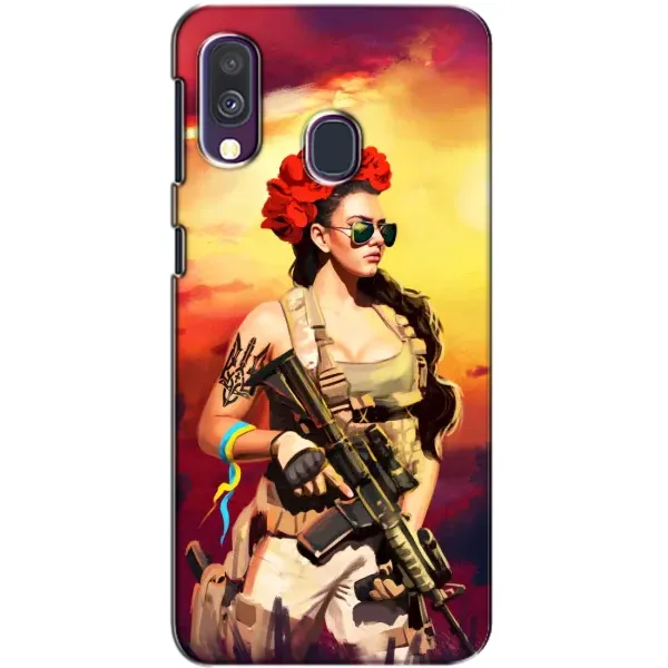 Чехол с рисунком «Женщина солдат» для Samsung Galaxy A40 2019 (A405F) Чехол с рисунком «Женщина солдат» для Samsung Galaxy A40 2019 (A405F)