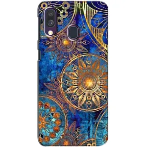 Чехлы со смыслом для Samsung Galaxy A40 2019 (A405F) (Золотые узоры)