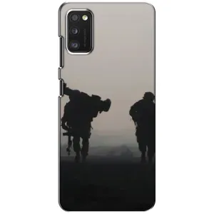 Чехлы на военную тематику для Samsung Galaxy A41 (A415) (Бой солдат)