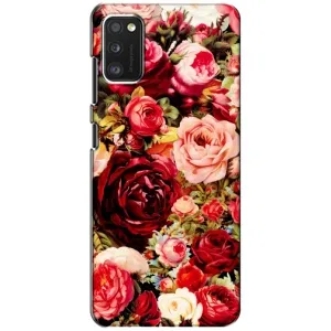 Силиконовый бампер с принтом (цветочки) на Самсунг А41 (Букет цветов)