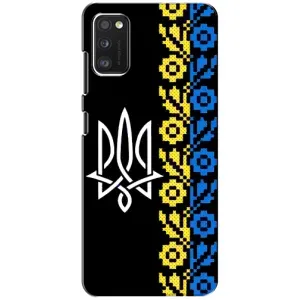 Силиконовый Чехол на Samsung Galaxy A41 (A415) (Герб и вышыванка)