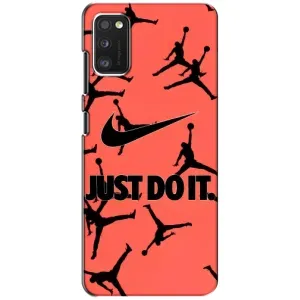 Силиконовый Чехол Nike Air Jordan на Самсунг А41 (Just Do It)