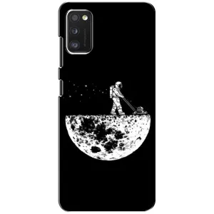 Силиконовый Чехол с принтом "Космонавты" на Samsung Galaxy A41 (A415) (Космонавт)