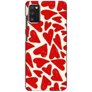 Чохли з тематикою "Маленькі Сердчеки" на Samsung Galaxy A41 (A415) (Червоні сердечки)