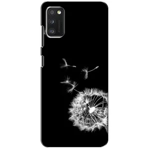 Силиконовый Чехол с одуванчиками на Samsung Galaxy A41 (A415) (Одуванчик на чёрном)
