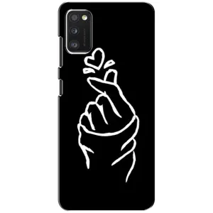 Чохол (Знак сердечка) для Samsung Galaxy A41 (A415) (Сердечко на чорному)