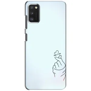 Чохол (Знак сердечка) для Samsung Galaxy A41 (A415) (Сердечко на блакитному)