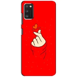 Чохол (Знак сердечка) для Samsung Galaxy A41 (A415) (Сердечко на червоному)