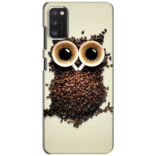 Чехол с рисунком «Сова с зерен кофе» для Samsung Galaxy A41 (A415) Чехол с рисунком «Сова с зерен кофе» для Samsung Galaxy A41 (A415)