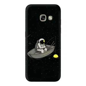 Силиконовый Чехол с принтом "Космонавты" на Samsung Galaxy A5 2017 / A520 / A520F (Космонавт на рыбалке)