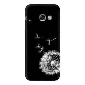 Силиконовый Чехол с одуванчиками на Samsung Galaxy A5 2017 / A520 / A520F (Одуванчик на чёрном)