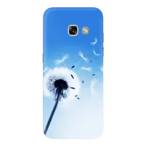Силиконовый Чехол с одуванчиками на Samsung Galaxy A5 2017 / A520 / A520F (Одуванчик на голубом)