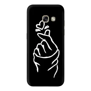 Чохол (Знак сердечка) для Samsung Galaxy A5 2017 / A520 / A520F (Сердечко на чорному)