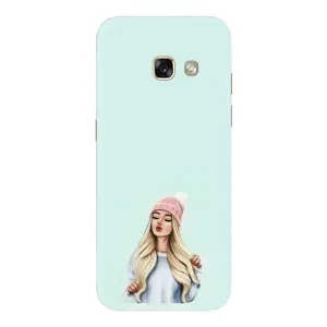 Силиконовый Чехол на Samsung Galaxy A5 2017 / A520 / A520F с картинкой Стильных Девушек (В шапке)
