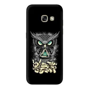 Чехлы с принтом СОВЫ для Samsung Galaxy A5 2017 / A520 / A520F (Зеленые глаза)
