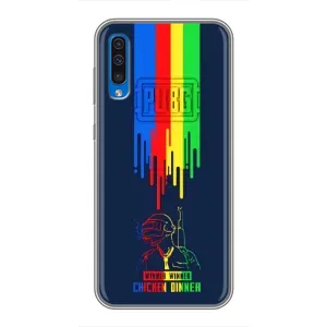 Чехол (TPU) с картинкой "Лого Пабг" на Самсунг Галакси А50 (2019) (Арт Пабг)