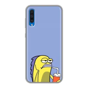 Бампер с принтом Мемы для Samsung Galaxy A50 2019 (A505F) (Безразличие)