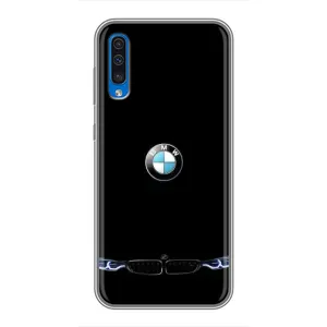 Силиконовый бампер с картинкой машины на Samsung Galaxy A50 2019 (A505F) (Черный BMW)