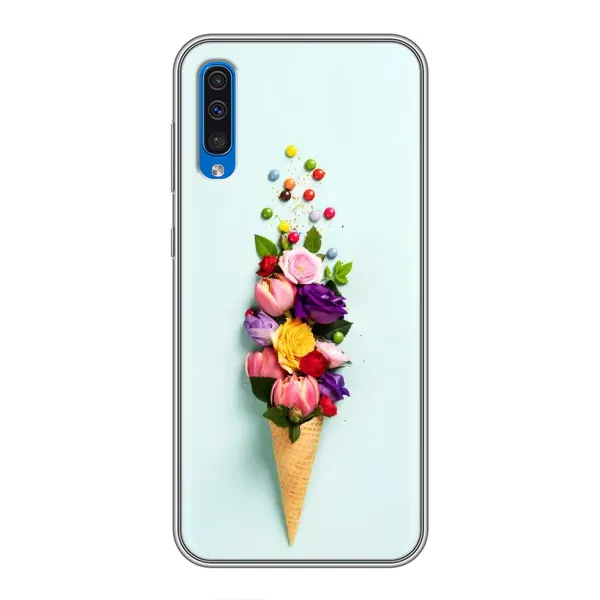 Чехол с рисунком «Цветок-мороженное» для Samsung Galaxy A50 2019 (A505F)