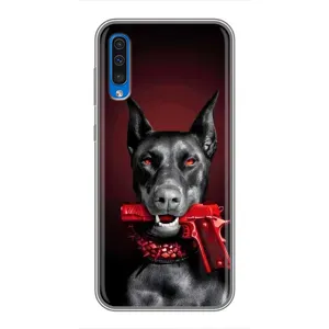 Чехол ДОБЕРМАН для Samsung Galaxy A50 2019 (A505F) (Доберман злой)